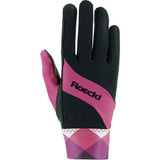 Roeckl Martingal Riding Gloves #colour_black-posh-pink