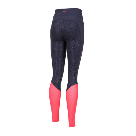 Shires Aubrion Maids Rhythm Mesh Riding Tights #colour_navy-blue