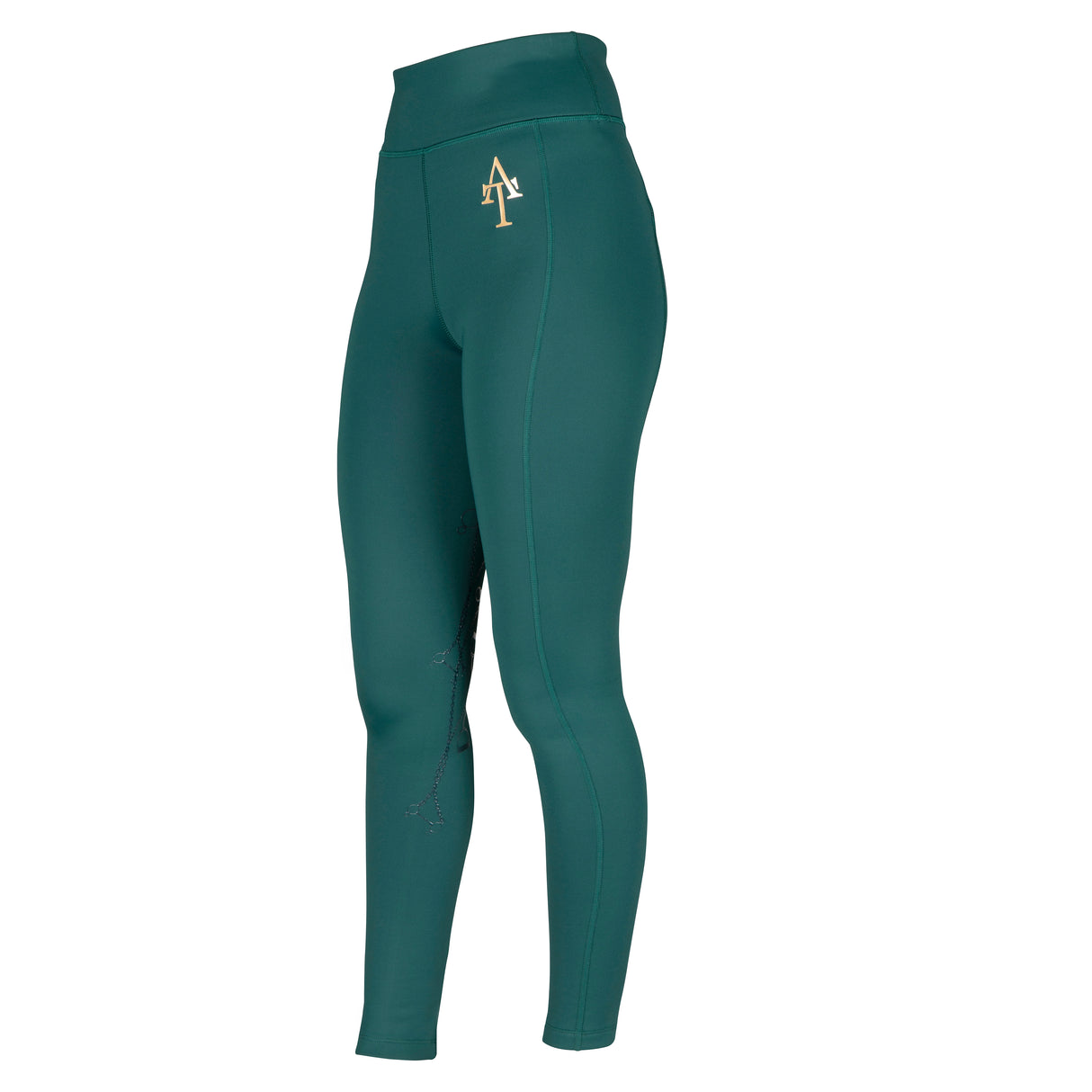 Shires Aubrion Team Winter Riding Tights #colour_green