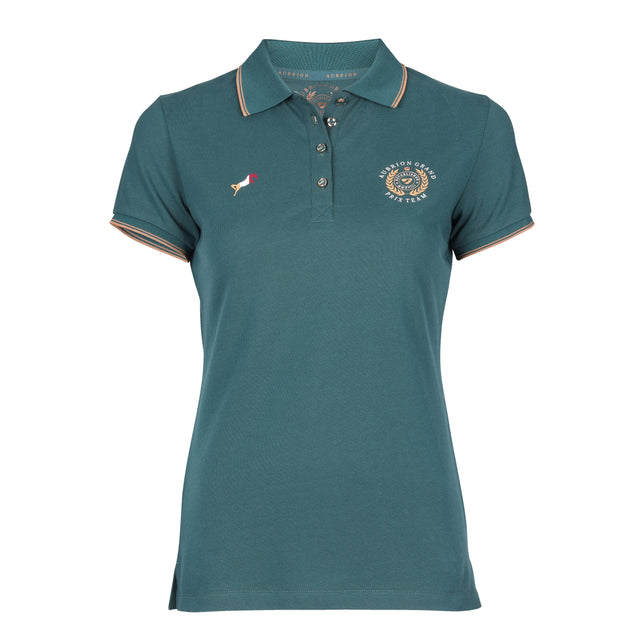 Shires Aubrion Team Young Rider Polo Shirt #colour_green