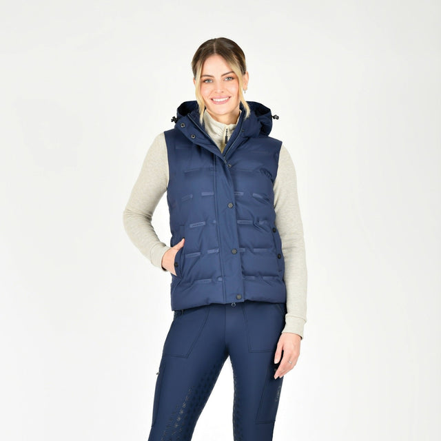 Weatherbeeta Ladies Hapur Heat Seal Quilted Vest #colour_navy-iris