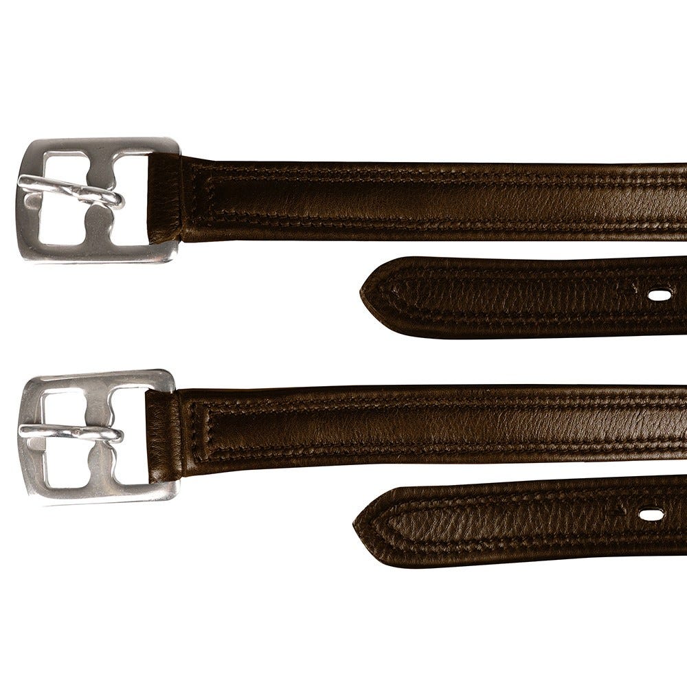 Hy Equestrian Super Soft Children's Stirrup Leathers #colour_brown