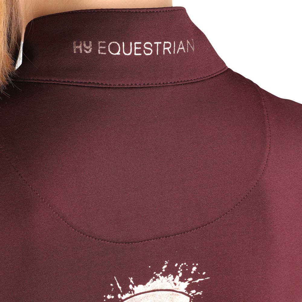 Hy Equestrian Enchanted Collection Base Layer #colour_plum-rose-gold