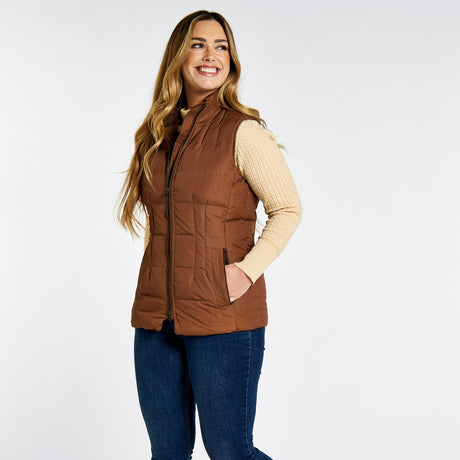 Dubarry Womens Spiddal Quilted Gilet #Colour_walnut