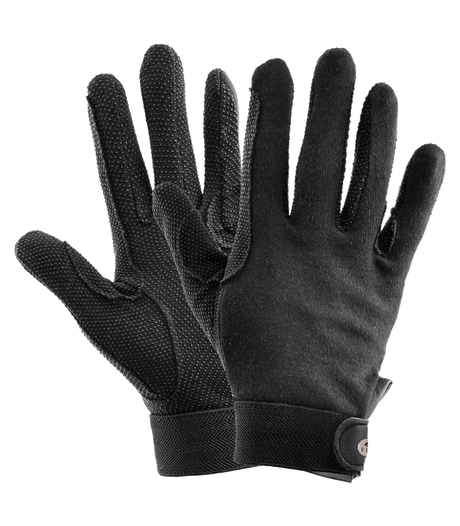 E.L.T Picot Child Knit-Cotton Gloves #colour_black