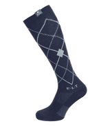 ELT Argyle Riding Socks #colour_deep-blue-stone-blue