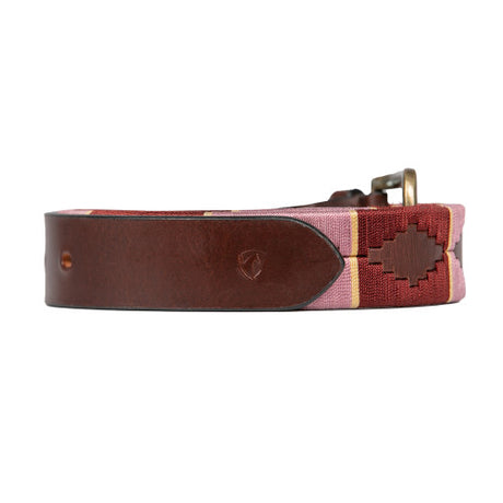 Hy Equestrian Polo Belt #colour_purple-pink-beige