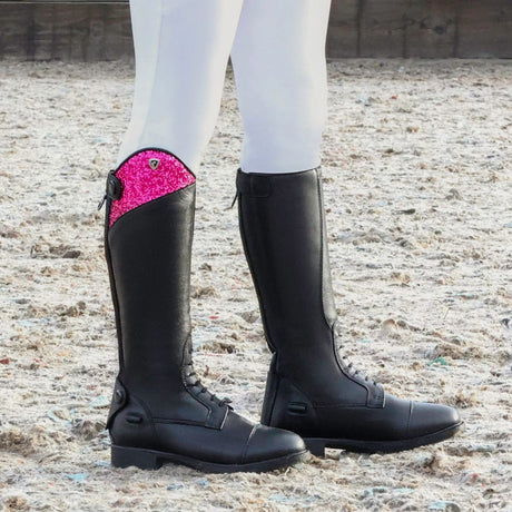 Hy Equestrian Eren Children's Riding Boot #colour_black-pink