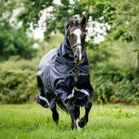 Horseware Ireland Rambo Optimo Turnout Plus #colour_navy-thunderstorm-grey-silver