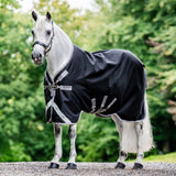 Horseware Ireland Amigo Bravo 12 Original 100g Turnout Rug #colour_black-titanium-grey-silver