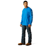 Ariat Men's Rebar Cotton Strong Graphic Long Sleeves T-Shirt #colour_blue