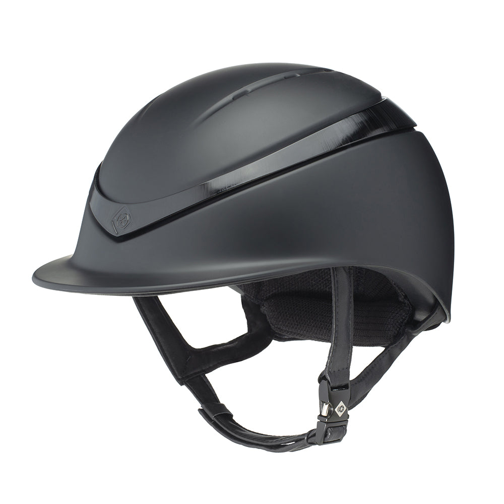 Charles Owen Halo Black Matte/Black Gloss Riding Hat