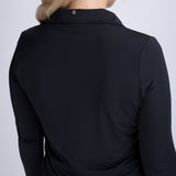 Mochara V Neck Long Sleeve Shirt #colour_black