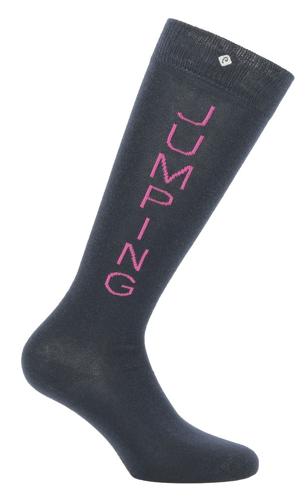 Equitheme Jumping Socks #colou_navy-fuchsia