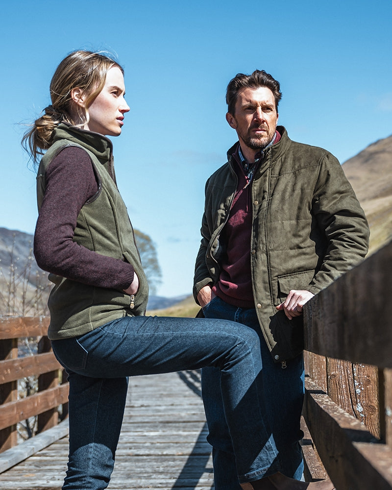 Hoggs of Fife Glenesk Quilted Jacket #colour_loden