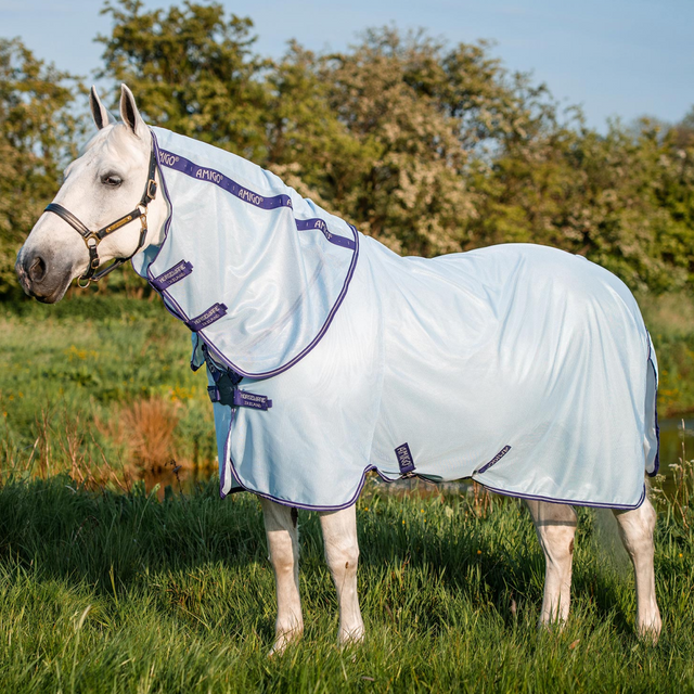 Horseware Ireland Amigo XL Bug Rug #colour_azure-blue-atlantic-blue-ivory