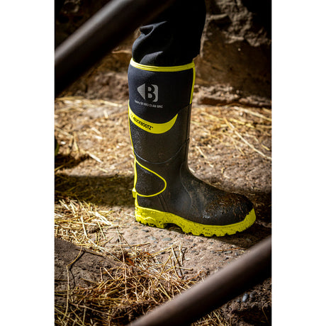 Buckbootz BBZ8000 High Visibility Neoprene/Rubber Safety Wellington Boot