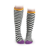 Shires Childrens Fluffy Socks - Twin Pack #colour_zig-zag-star