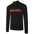 Dare2b Elite Unite Us 1/4 Zip Knitted Sweater #colour_black-amber-glow