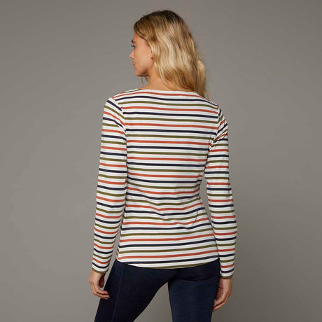 Toggi Striped Long Sleeve Ladies Top #colour_white-stripe