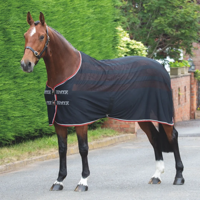 Shires Tempest Original Scrim Cooler Rug #colour_charcoal