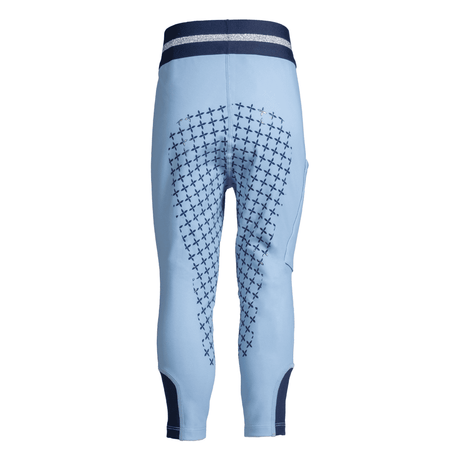 HKM Bria Silicone Full Seat Riding Leggings #colour_smokey-blue