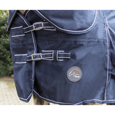 HKM Fleece Starter Turnout Rug #colour_deep-blue